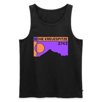 Hohe Kreuzspitze Jaufenpass Berg Skitour Wanderung - Männer Premium Bio Tank Top - Schwarz - Vorne - Michal (187cm)