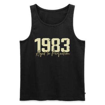 Original 1983 Rétro 1983 Cadeau d’anniversaire 1983 - Débardeur bio Premium Homme - noir - Devant - Michal (187cm)