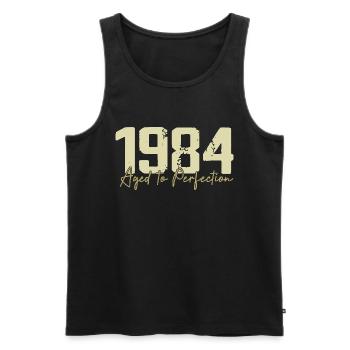 Original 1984 Rétro 1984 Cadeau d’anniversaire 1984 - Débardeur bio Premium Homme - noir - Devant - Michal (187cm)