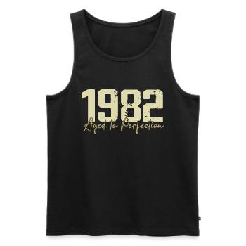 Original 1982 Rétro 1982 Cadeau d’anniversaire 1982 - Débardeur bio Premium Homme - noir - Devant - Michal (187cm)