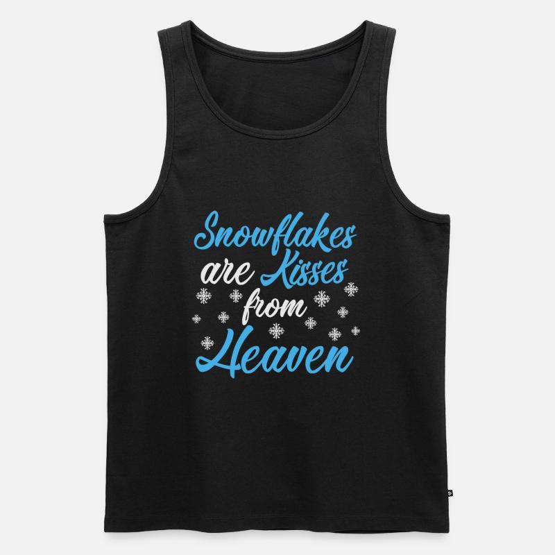 Schneeflocken - Männer Premium Bio Tank Top - Schwarz