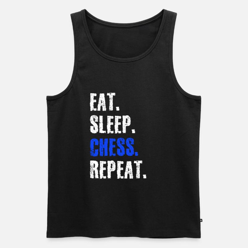 schach - Männer Premium Bio Tank Top - Schwarz
