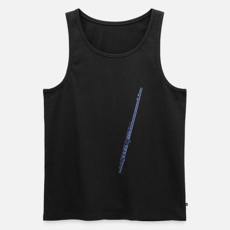 querfloete instrument - Männer Premium Bio Tank Top - Schwarz