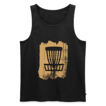 disc Golf - Débardeur bio Premium Homme - noir - Devant - AI Model Male 178 light (178cm)