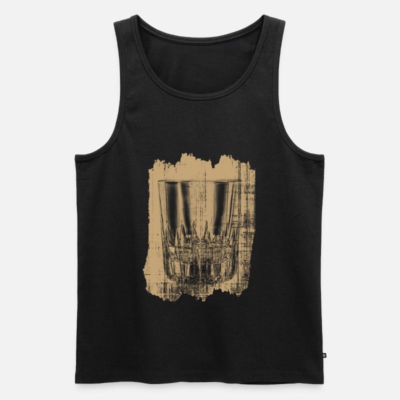 Whiskey - Männer Premium Bio Tank Top - Schwarz