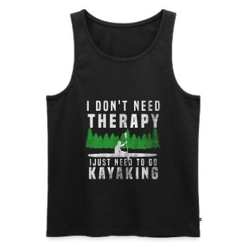 Kayak Therapy - Men's Premium Organic Tank Top - black - Front - Michal (187cm)