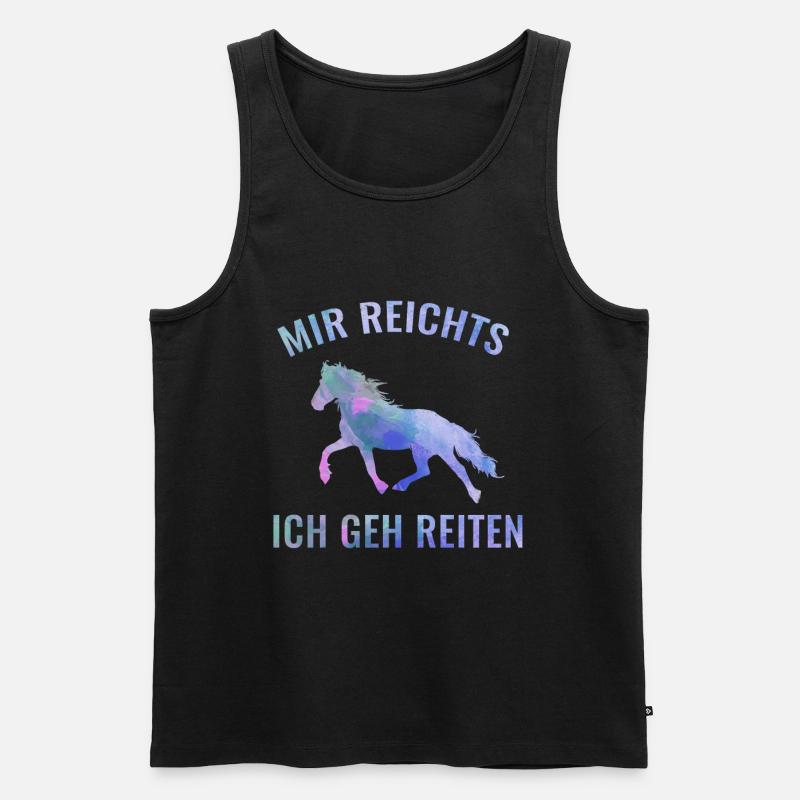Pferd - Männer Premium Bio Tank Top - Schwarz