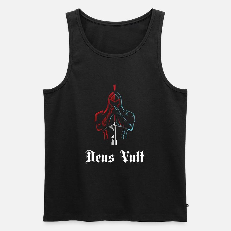 Ritter - Männer Premium Bio Tank Top - Schwarz