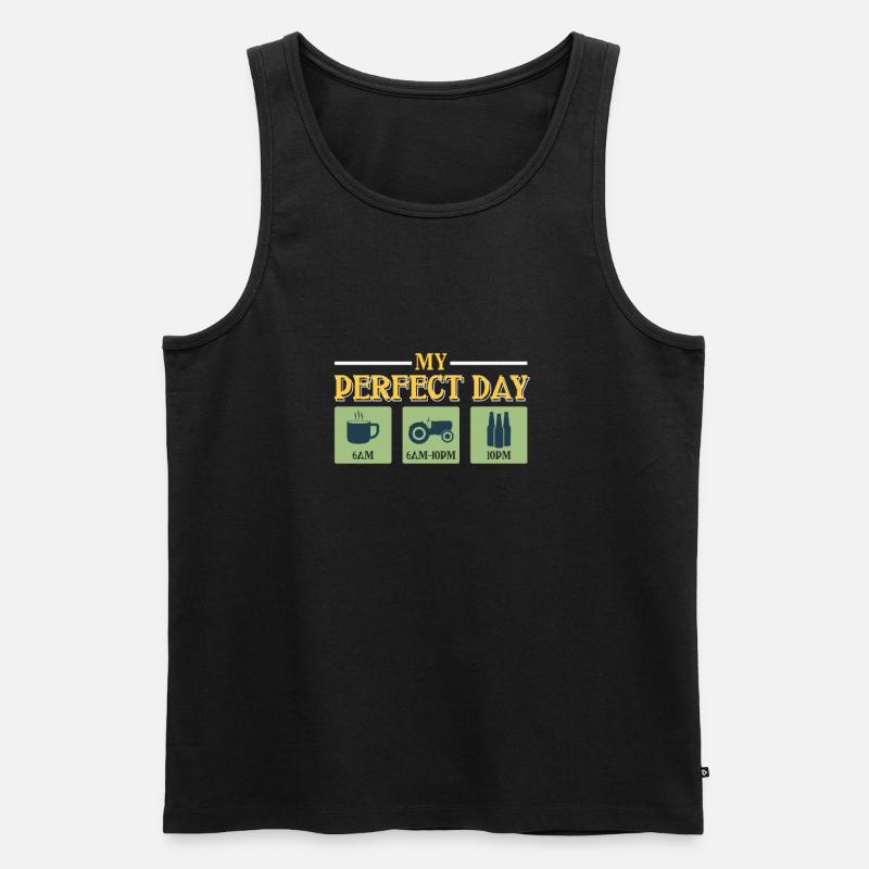 Traktor - Männer Premium Bio Tank Top - Schwarz