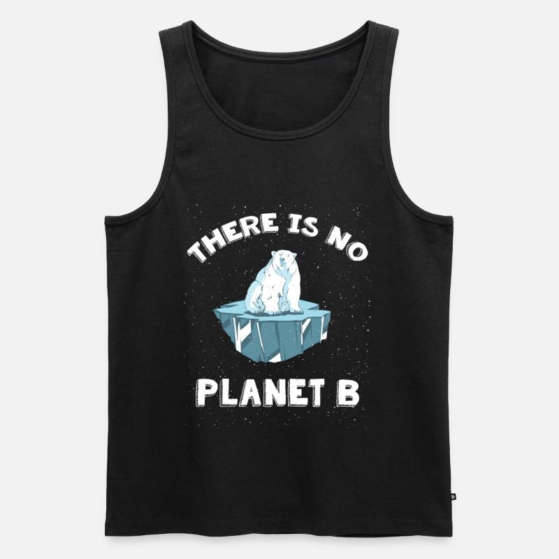Planet b - Männer Premium Bio Tank Top - Schwarz