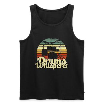 Schlagzeug Schlagzeuger - Männer Premium Bio Tank Top - Schwarz - Vorne - AI Model Male 178 light (178cm)
