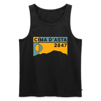 Cima d’Asta Hike Mountain Tour Route Normale Italie - Débardeur bio Premium Homme - noir - Devant - Michal (187cm)