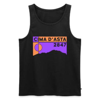 Cima d’Asta Hike Mountain Tour Route Normale Italie - Débardeur bio Premium Homme - noir - Devant - Michal (187cm)