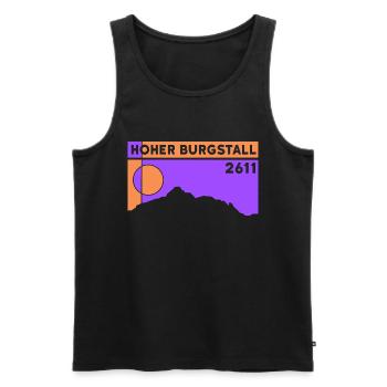 Hoher Burgstall Tirol Bergtour Klettern Stubaital - Männer Premium Bio Tank Top - Schwarz - Vorne - Michal (187cm)