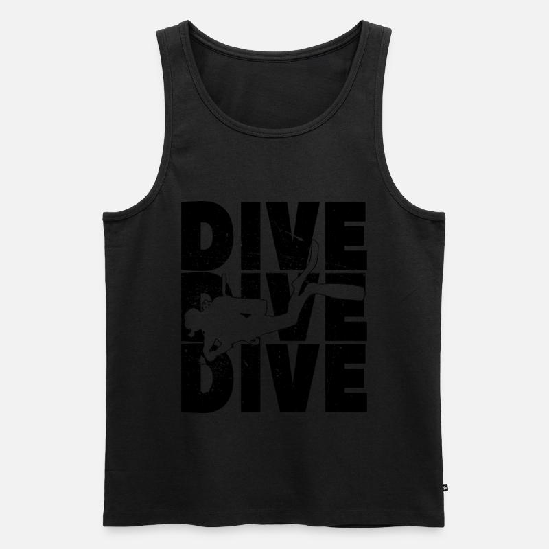 Scuba Dive - Männer Premium Bio Tank Top - Schwarz