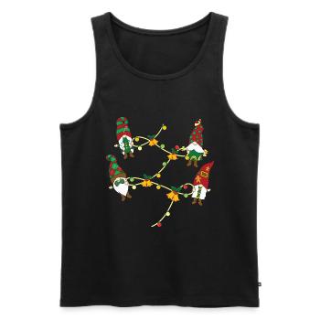 Noël Noël Gnomies - Débardeur bio Premium Homme - noir - Devant - Michal (187cm)