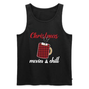 Cadeaux de Noël Noël - Débardeur bio Premium Homme - noir - Devant - Michal (187cm)