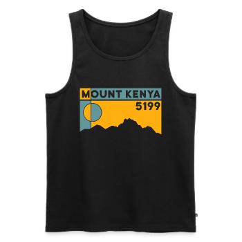 Mount Kenya Hike Trekking Climbing Gift - Men's Premium Organic Tank Top - black - Front - AI Model Male 178 light (178cm)