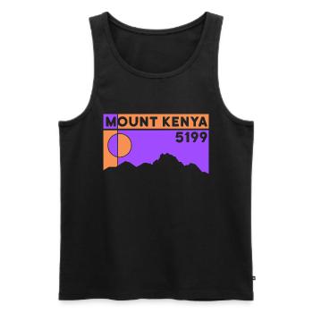 Mount Kenya Hike Trekking Climbing Gift - Men's Premium Organic Tank Top - black - Front - AI Model Male 178 light (178cm)
