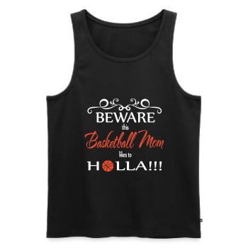 Basketball Mom Beware - Men's Premium Organic Tank Top - black - Front - Michal (187cm)