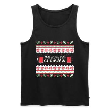 Perfekt für Glühweinliebhaber Weihnachtsstimmung - Männer Premium Bio Tank Top - Schwarz - Vorne - Michal (187cm)