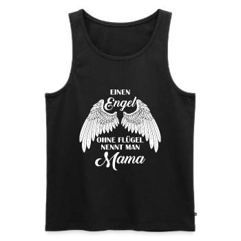 Ein Engel ohne Flügel nennt man Mama – Liebevoll - Männer Premium Bio Tank Top - Schwarz - Vorne - Michal (187cm)