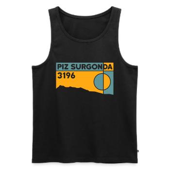 Piz Surgonda Hike Ski Touring Souvenir Summit Book - Men's Premium Organic Tank Top - black - Front - Michal (187cm)