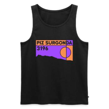 Piz Surgonda Souvenir Ski Tour Hike Summit Book - Men's Premium Organic Tank Top - black - Front - Michal (187cm)