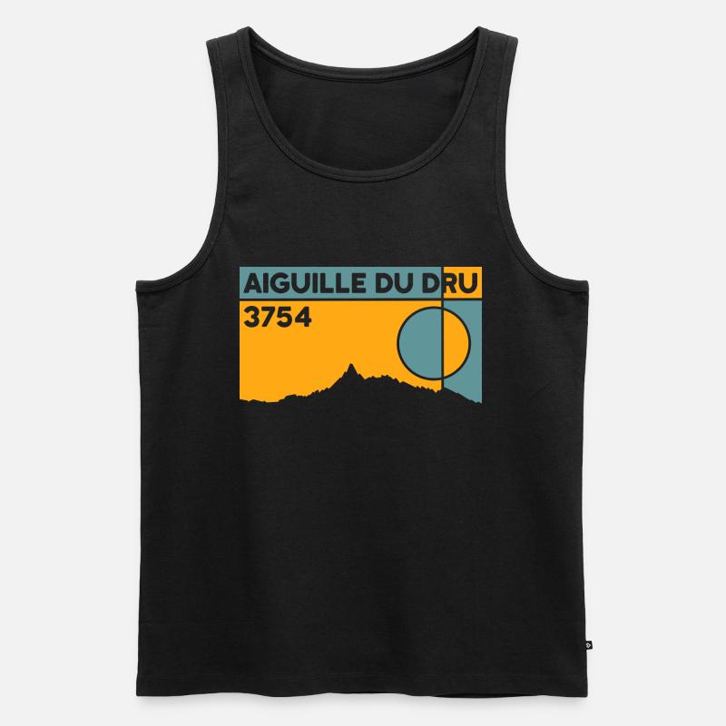 Aiguille Du Dru - Männer Premium Bio Tank Top - Schwarz