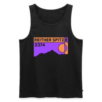 Reither Spitze Seefeld Hiking Mountain Tour Souvenirs - Men's Premium Organic Tank Top - black - Front - Michal (187cm)