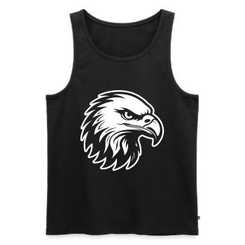 Eagle Head - Men's Premium Organic Tank Top - black - Front - AI Model Male 178 light (178cm)