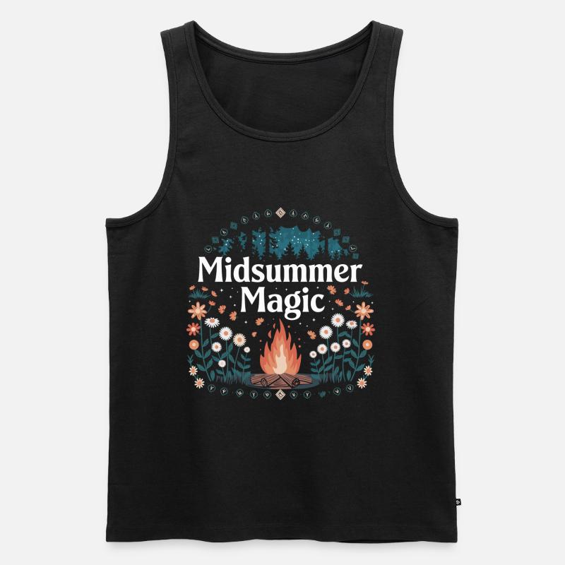 Midsummer Magic Campfire Night - Men's Premium Organic Tank Top - black