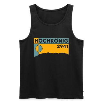 Hochkönig Höhe Randonnée Via ferrata - Débardeur bio Premium Homme - noir - Devant - Michal (187cm)