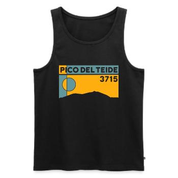 Pico Del Teide Besteigen Wanderung Höhe Teneriffa - Männer Premium Bio Tank Top - Schwarz - Vorne - AI Model Male 178 light (178cm)