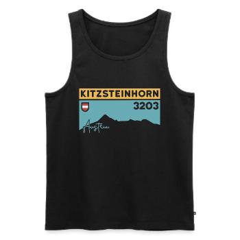 Kitzsteinhorn Hohe Tauern Mountain Tour Hiking Kaprun - Men's Premium Organic Tank Top - black - Front - Michal (187cm)