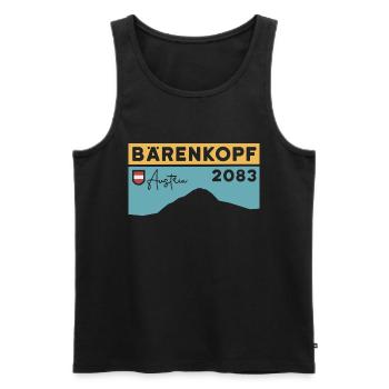 Bärenkopf montagne Allgäu Alpes Vorarlberg randonnée - Débardeur bio Premium Homme - noir - Devant - AI Model Male 178 light (178cm)