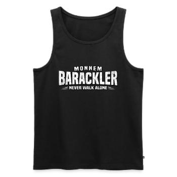 monnem barackler shirt mannheim - Männer Premium Bio Tank Top - Schwarz - Vorne - AI Model Male 178 light (178cm)