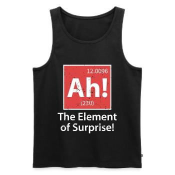 Ah! Element | Chemistry chemist student gifts - Men's Premium Organic Tank Top - black - Front - AI Model Male 178 light (178cm)