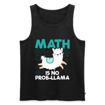 Mathe Lama | Mathematik Lehrer Schule Geschenkidee - Männer Premium Bio Tank Top - Schwarz - Vorne - AI Model Male 178 light (178cm)