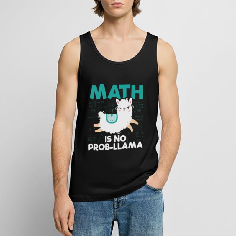 Math llama | Math teacher school gift idea Men's Premium Organic Tank Top