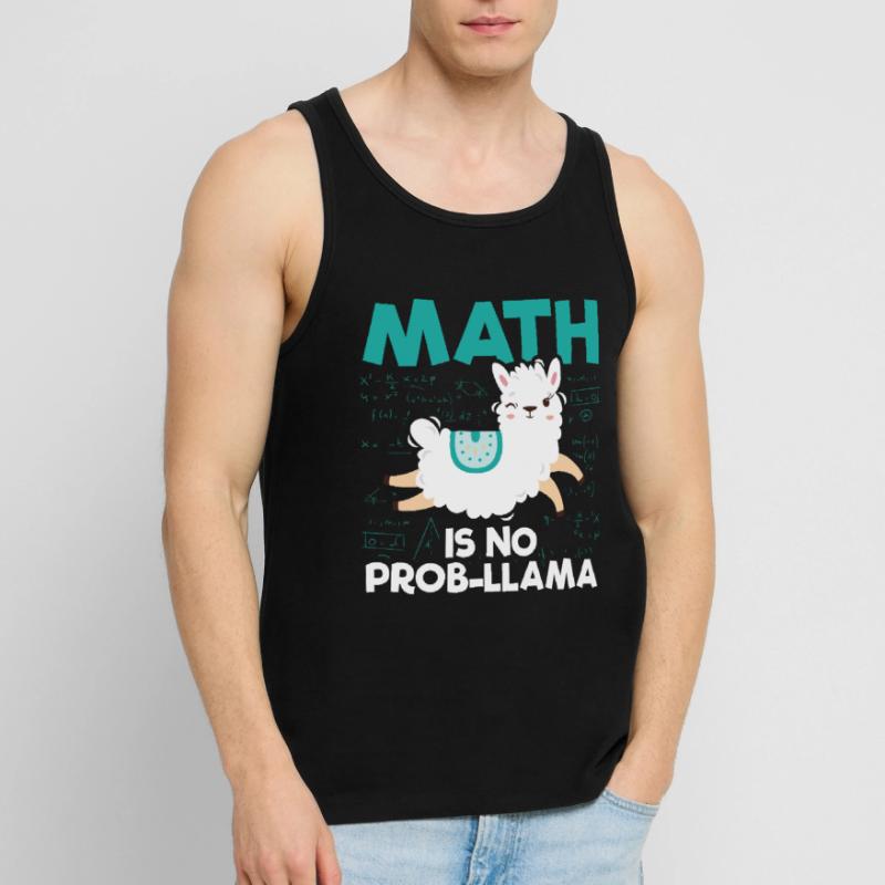 Math llama | Math teacher school gift idea Men's Premium Organic Tank Top