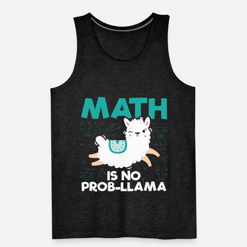Math llama | Math teacher school gift idea Men's Premium Organic Tank Top