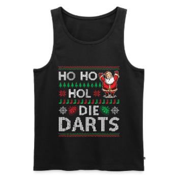 Weihnachten Ho Ho Hol Die Darts Ugly Christmas - Männer Premium Bio Tank Top - Schwarz - Vorne - Michal (187cm)