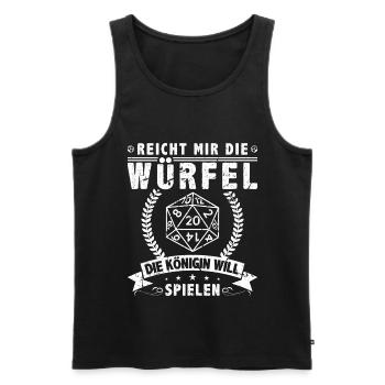 Reicht Mir Die Würfel Die Königin Will Spielen W20 - Männer Premium Bio Tank Top - Schwarz - Vorne - Michal (187cm)