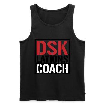 Deeskalationsteam DSKlations Coach Farben änderbar - Männer Premium Bio Tank Top - Schwarz - Vorne - AI Model Male 178 light (178cm)