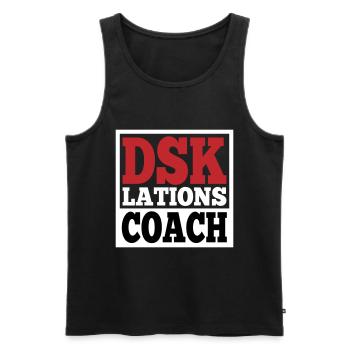 Deeskalationsteam DSKlations Coach Farben änderbar - Männer Premium Bio Tank Top - Schwarz - Vorne - AI Model Male 178 light (178cm)