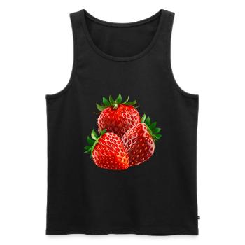 Fraises Fraises - Débardeur bio Premium Homme - noir - Devant - AI Model Male 178 light (178cm)
