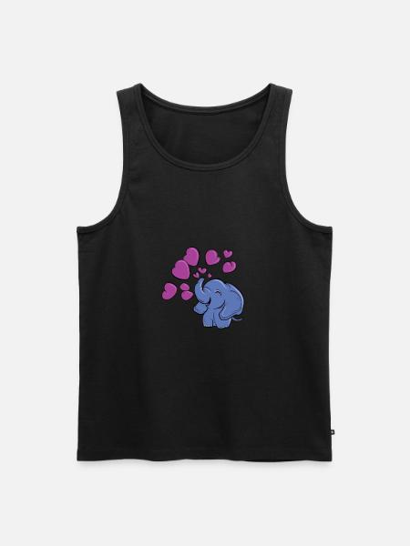 Loving Elephant - Men's Premium Organic Tank Top - black