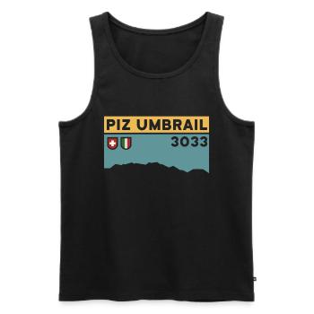 Piz Umbrail Mountain Tour Bike Tour Ski Tour Souvenirs - Men's Premium Organic Tank Top - black - Front - AI Model Male 178 light (178cm)
