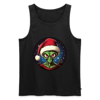Aliens Weihnachten - Männer Premium Bio Tank Top - Schwarz - Vorne - AI Model Male 178 light (178cm)